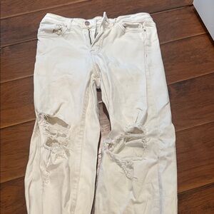 Altar'd State White Distressed Slim Jeans